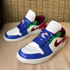 Super Cool Women's Air Jordan ! Low SE MultiColor, Like New, Size 7.5.